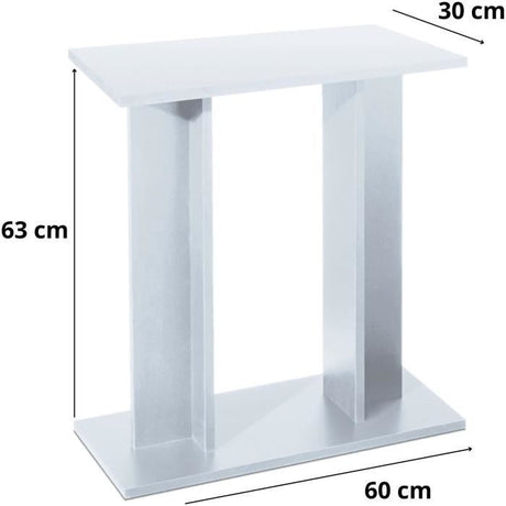 Meuble 60 cm pour Aquarium - Blanc - Montage facile - Design moderne
