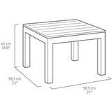 Salon de jardin - en résine imitation rotin tressé - Allibert by KETER - 4 personnes - SanRemo - Cappuccino