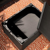 Salon de jardin en imitation résine tressée ALLIBERT avec table basse range-coussins - 6 personnes - SanRemo - Gris graphite