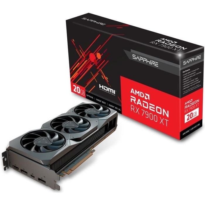 SAPPHIRE - Carte Graphique -  AMD RADEON - RX 7900 XT GAMING OC 20GB GDDR6