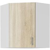 SARA Meuble haut d'angle - Décor chene sonoma - L59xP59xH71,5 cm