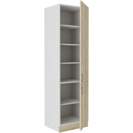 SARA - Colonne 2 portes - Décor chene sonoma - L60xP57xH210 cm