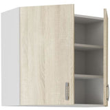 SARA Meuble haut SARA - 2 portes - Décor chene sonoma - L80 x P31 x H71,5 cm