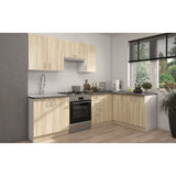 SARA Meuble haut SARA - 2 portes - Décor chene sonoma - L80 x P31 x H71,5 cm