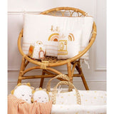 Tour de lit adaptable - SAUTHON - SUNLIGHT - 100 % Coton - Écru motif arc-en-ciel