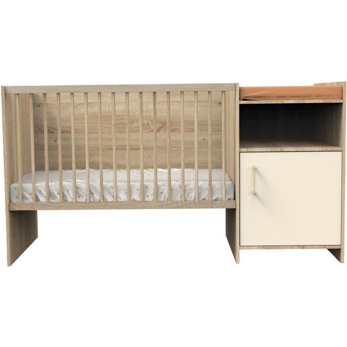 Lit combiné - 120 x 60 cm - Evolutif en 90 x 190 cm - CHARLIE - SAUTHON - Creme