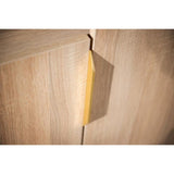 Chambre bébé trio AZUR - Lit 120x60 + Commode a langer 3 tiroirs + Armoire 2 portes chene doré - SAUTHON