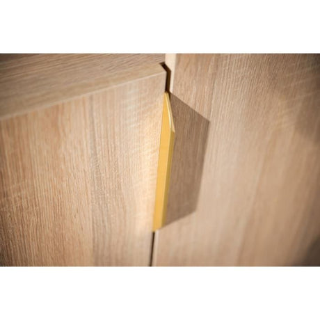 Chambre bébé trio AZUR - Lit 120x60 + Commode a langer 3 tiroirs + Armoire 2 portes chene doré - SAUTHON