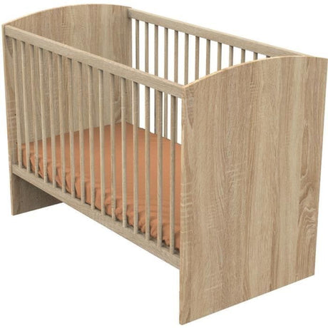 Chambre complete trio bébé - SAUTHON - Sam Chene doré - Lit bébé 120 x 60 cm, commode a langer et armoire