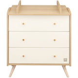 Commode a langer - SAUTHON - Access - 3 tiroirs - Surface a langer de 55,5 x 76 cm - Bois/Blanc