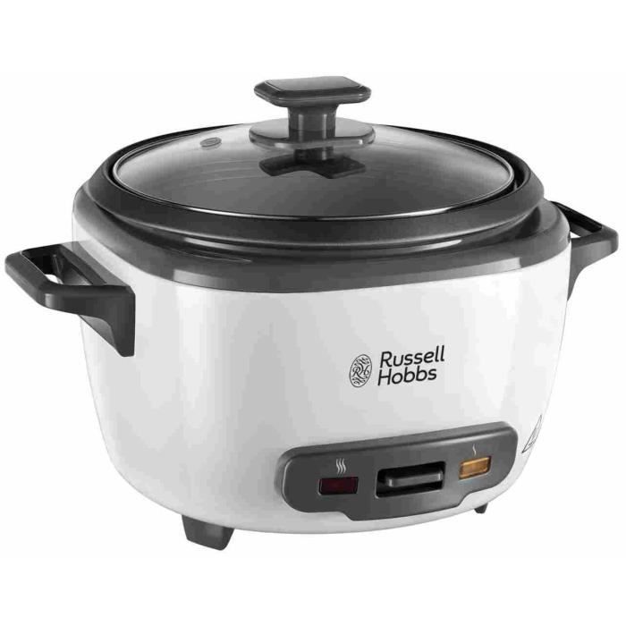 Cuiseur a riz - RUSSELL HOBBS - 27040-56 - 500 W - 2L - 200 programmes - 14 portions - Blanc