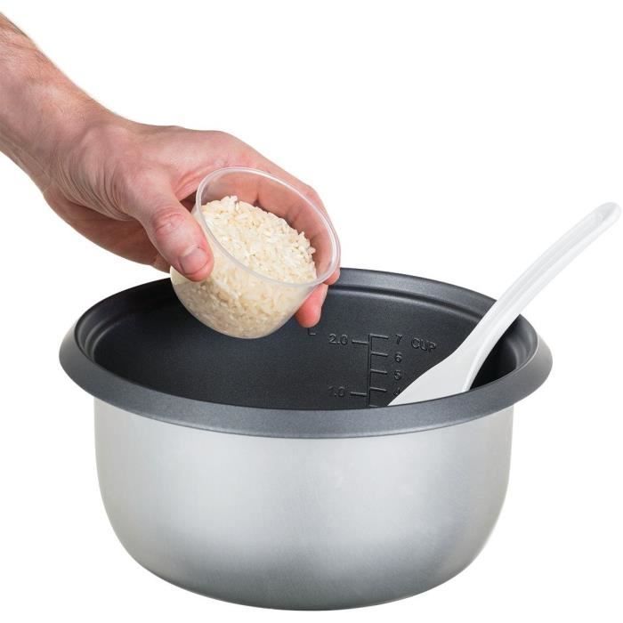 Cuiseur a riz - RUSSELL HOBBS - 27040-56 - 500 W - 2L - 200 programmes - 14 portions - Blanc