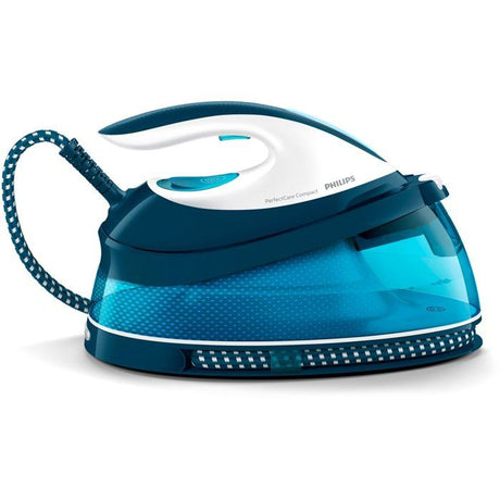 Centrale Vapeur - PHILIPS - GC7840/20 - PerfectCare Compact - 6.5 bars - 1.5L - Bleu/Blanc