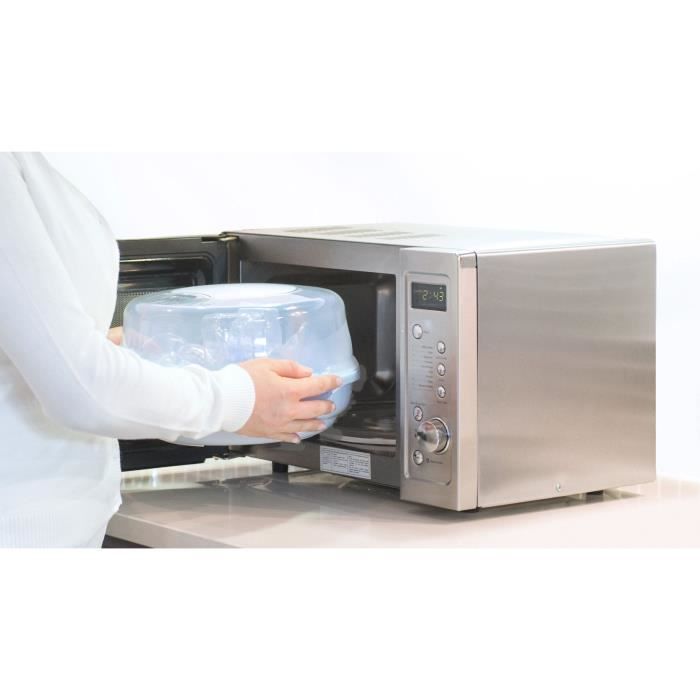 Stérilisateur micro-ondes - PHILIPS AVENT - Vapeur rapide - Bleu/Blanc - Stérilise en 2 min - Design compact