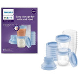 Pots de conservation - PHILIPS AVENT - Lait maternel - 10 pots 180ml + 2 adaptateurs