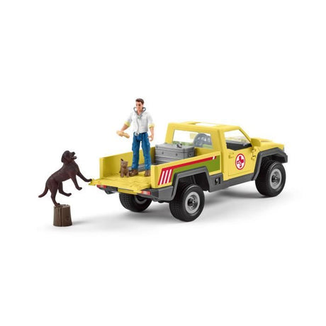 Coffret Visite du Vétérinaire a la ferme 12 Pieces - Avec Animaux de la Ferme, Véhicule et Vétérinaire - SCHLEICH - 42503 FARM WORLD