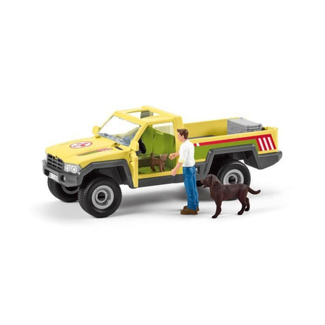 Coffret Visite du Vétérinaire a la ferme 12 Pieces - Avec Animaux de la Ferme, Véhicule et Vétérinaire - SCHLEICH - 42503 FARM WORLD