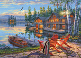 Puzzle - SCHMIDT SPIELE - Sur les rives du lac Loon, New York - 1000 pieces - Des 12 ans