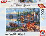 Puzzle - SCHMIDT SPIELE - Sur les rives du lac Loon, New York - 1000 pieces - Des 12 ans