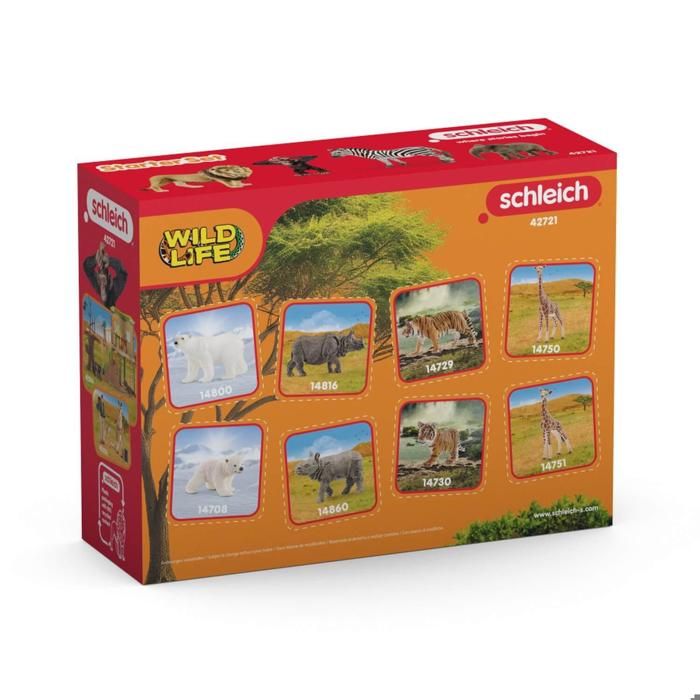 Figurine Mes premiers animaux d'Afrique, 4 figruines, Schleich 42721 Wild Life, des 3 ans