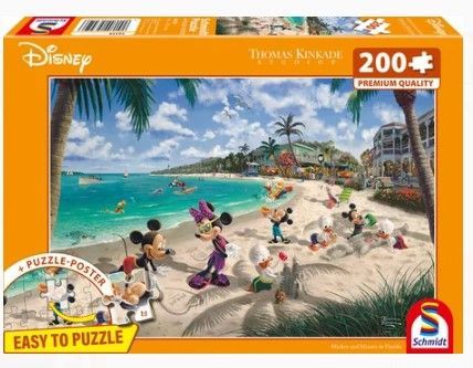 Puzzle - SCHMIDT SPIELE - DISNEY, Mickey & Minnie in Florida - 200 pieces - Des 7 ans