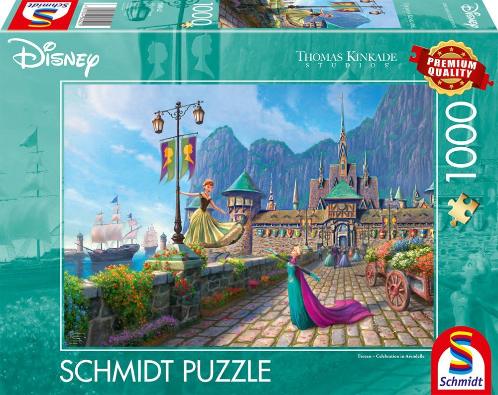 Puzzle - SCHMIDT SPIELE - DISNEY, La Reine des Neiges, Celebration a Arendelle - 1000 pieces - Des 12 ans
