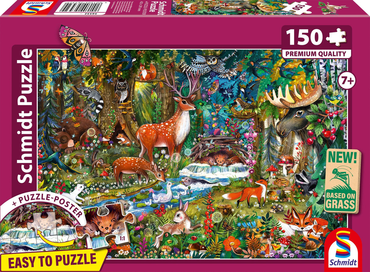 Puzzle - SCHMIDT SPIELE - Animaux des forets d'Europe - 150 pieces - Des 7 ans
