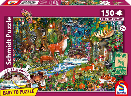 Puzzle - SCHMIDT SPIELE - Animaux des forets d'Europe - 150 pieces - Des 7 ans