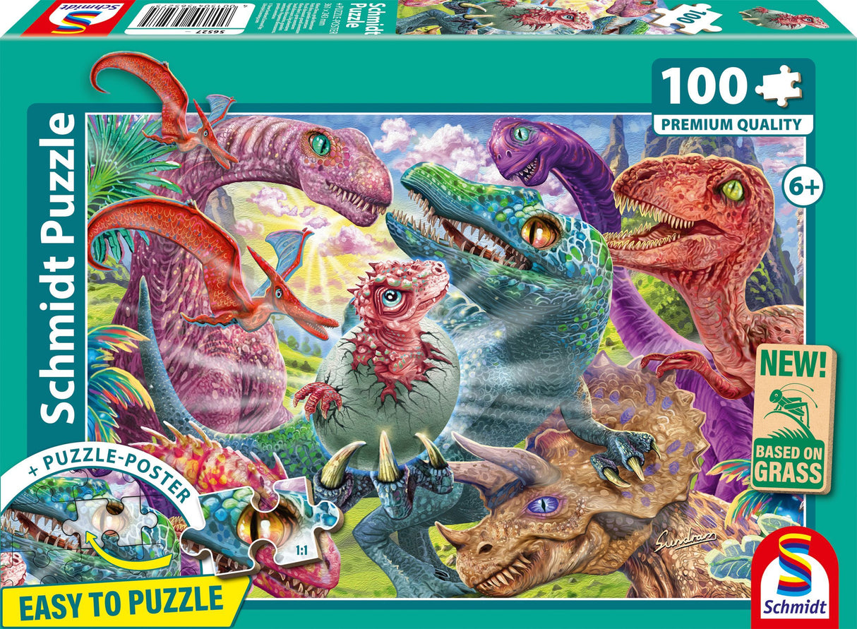 Puzzle - SCHMIDT SPIELE - Petit dino, grandes aventures - 100 pieces - Des 6 ans