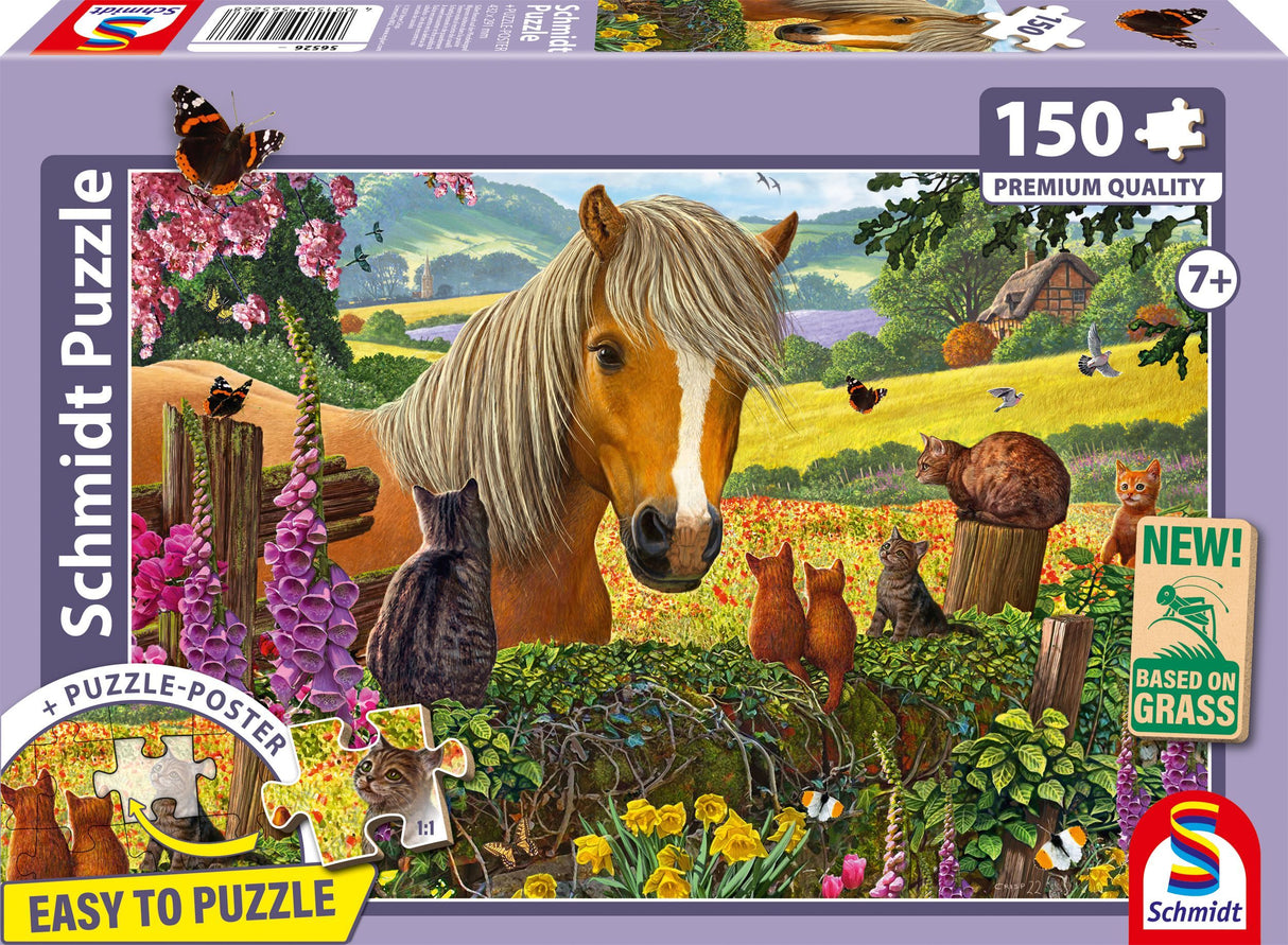 Puzzle - SCHMIDT SPIELE - Mignons visiteurs dans la prairie - 150 pieces - Des 7 ans