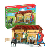 Écurie avec boxes et animaux, coffret de 82 pieces avec chevaux, Schleich 42485 Farm World, Des 4 ans