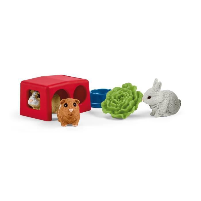 Maison pour lapin et cochons d'inde, coffret figurine et accessoires,  Cadeau pour Garçons et Filles - Jouet 3 Ans et + -schleich