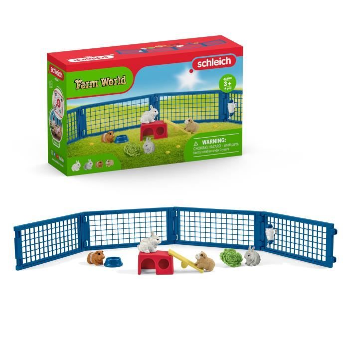 Maison pour lapin et cochons d'inde, coffret figurine et accessoires,  Cadeau pour Garçons et Filles - Jouet 3 Ans et + -schleich