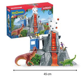 Expédition au grand Volcan, 1 figurine de chercheuse et 2 jouets dinosaures, Pour enfants des 5 ans, Schleich 42564 DINOSAURS