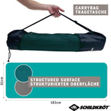 Tapis de yoga - FITNESS - SCHILDKRÖT - 183 x 61 cm - 4 mm - Sac inclus - Bleu / Gris