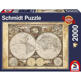 Puzzle Mappemonde Historique - Schmidt Spiele - 2000 Pieces - QualitÈ Premium