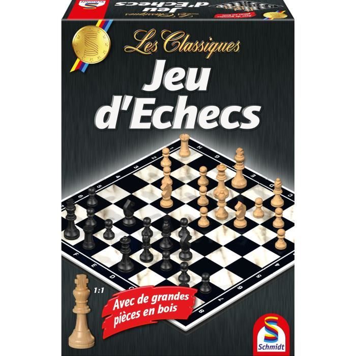 Les Classiques - Jeu d'échecs - SCHMIDT SPIELE - Affrontez-vous dans des parties passionnantes d'échecs avec ce coffret classique !