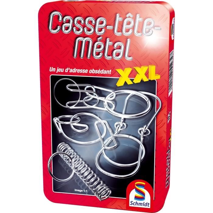 Casse-tete-métal XXL - Jeux de Société - SCHMIDT SPIELE - Des défis métalliques a la taille XXL pour les amateurs de casse-tete !