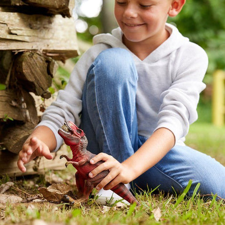Figurine Tyrannosaurus-Rex rouge, Roi des dinosaures avec mâchoires mobiles, jouet réaliste, schleich 72068 DINOSAURS, des 4 ans