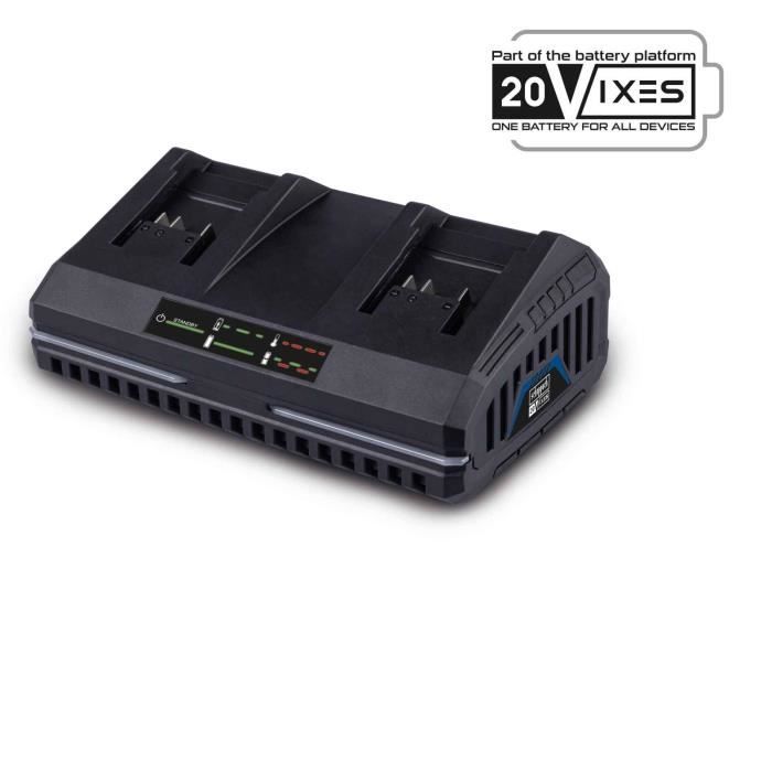 chargeur double 2.4A 20V - batterie universelle pour la gamme SCHEPPACH 20V IXES