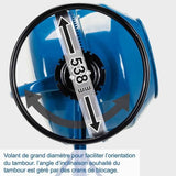 Bétonniere électrique SCHEPPACH MIX180 - 180 L - Roues et volant de basculement