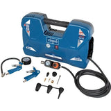 Compresseur portatif Scheppach AIR CASE - 2L- 1100 W - 8 bars ( Livré avec 12 accessoires, une soufflette, une poignée de gonflage)