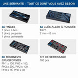 Servante d'atelier outillée SCHEPPACH - TW1000 - 263 pcs (servante incluse)