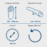 Scie a b˚ches Scheppach HS410 - lame ÿ 405mm - 2200W - garantie 5 ans