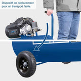 Compresseur d'air horizontal Scheppach HC120DC - 100 L - 2200 W - 10 bars - 3CV - Double cylindre a moteur lubrifié