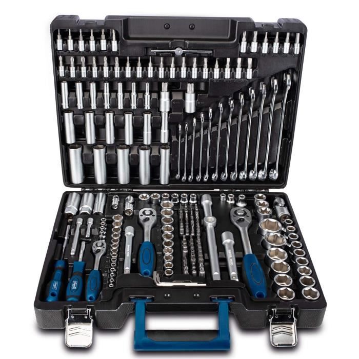 Mallette a outils de 217 pieces - SCHEPPACH - TB217 - Outils en acier chrome vanadium et acier pour outils