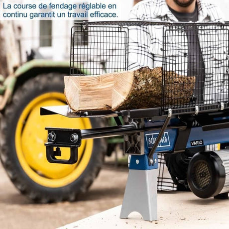 Fendeur de bűches électrique horizontal HL760LS  7T 2200W - SCHEPPACH - 52cm Ř 25 cm - avec support