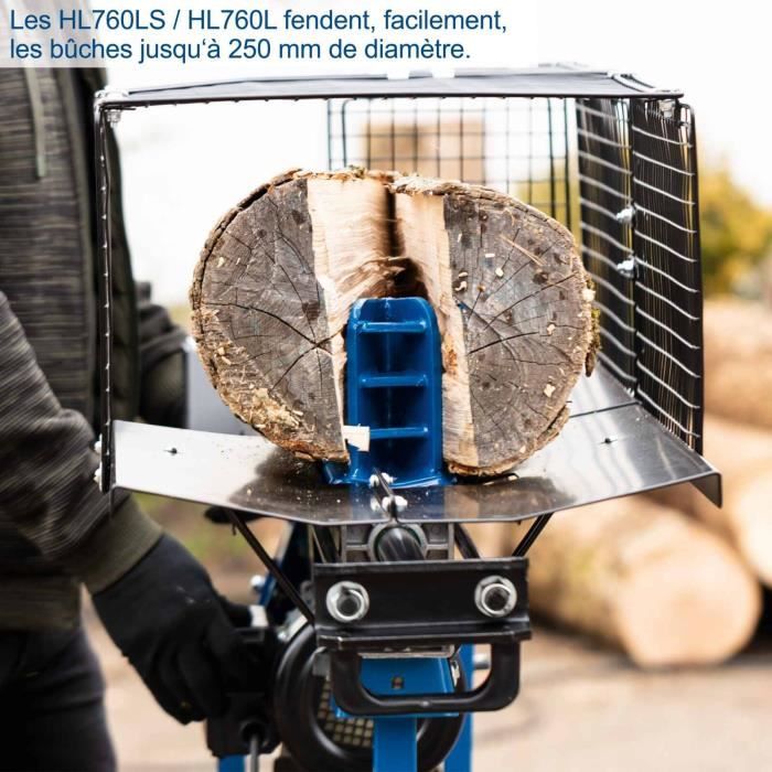 Fendeur de bûches électrique horizontal HL760LS  7T 2200W - SCHEPPACH - 52cm Ø 25 cm - avec support