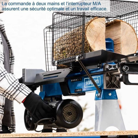 Fendeur de bűches électrique horizontal HL760LS  7T 2200W - SCHEPPACH - 52cm Ř 25 cm - avec support