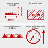 Motofaucheuse BMS196-88 - largeur de coupe de 88cm - 196 CC - SCHEPPACH
